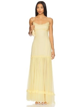 Tularosa Ada Maxi Dress In Butter Yellow